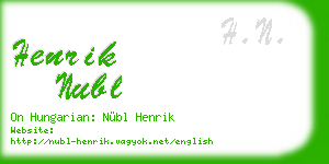 henrik nubl business card
