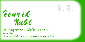 henrik nubl business card